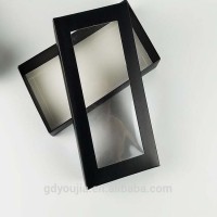 Factory Produced Custom Logo Printing Paper Gift Box with Clear PVC Window