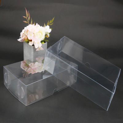 Wholesale Stock 9'' Transparent  PVC PET Plastic Acetate Gift Boxes