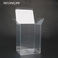 Mini MOQ Clear  Plastic PVC Packaging Boxes, High Transparent PET Plastic Retail Packaging Box for Make-up Packaging with Hanger