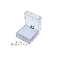 Simple Clear Crystal Ring Acrylic Jewelry Packaging Box with Insert