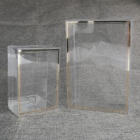 clear Small Order Customized Printing Cosmetic Transparent Plastic Acetate Packaging for Cosmetics